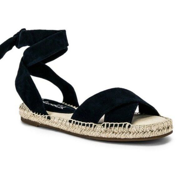 Splendid Tereza Suede Ankle Wrap Sandal Navy Blue Size 8.5 Y - Picture 2 of 9